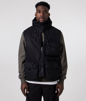 A-COLD-WALL Modular Gilet in onyx front zipped shot at EQVVS