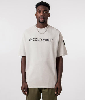 A-COLD-WALL Overdye Logo T-Shirt front shot at EQVVS