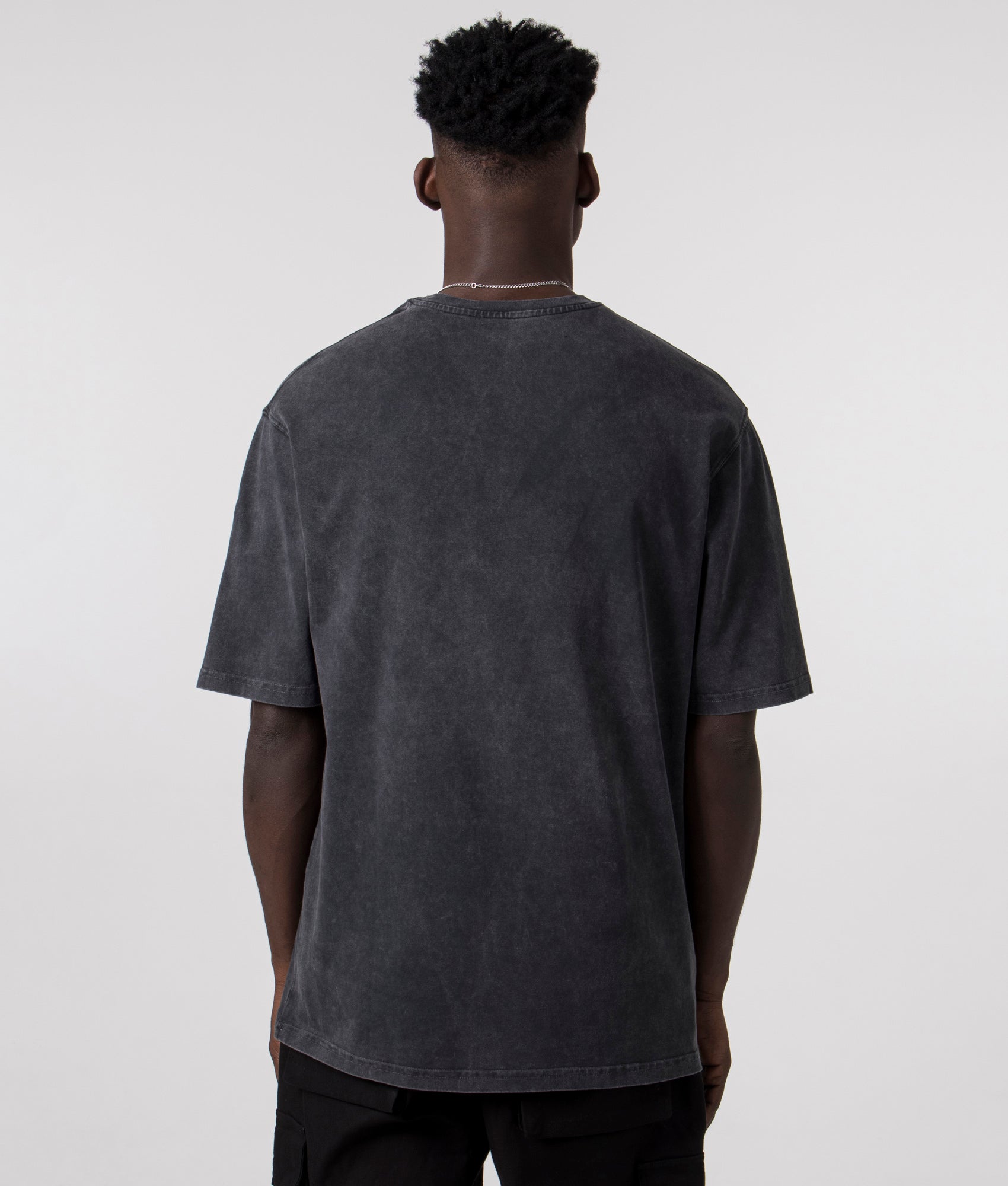 A-COLD-WALL Overdye Logo T-Shirt in onyx back shot at EQVVS