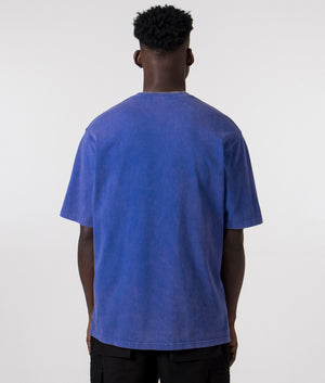 A-COLD-WALL Overdye Logo T-Shirt in volt blue back shot at EQVVS