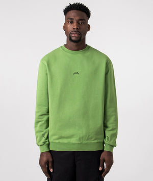 A Cold Wall Essential Sweatshirt in Volt Green Front Model Shot at EQVVS
