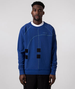 A-COLD-WALL Intersect Sweatshirt in volt blue front shot at EQVVS