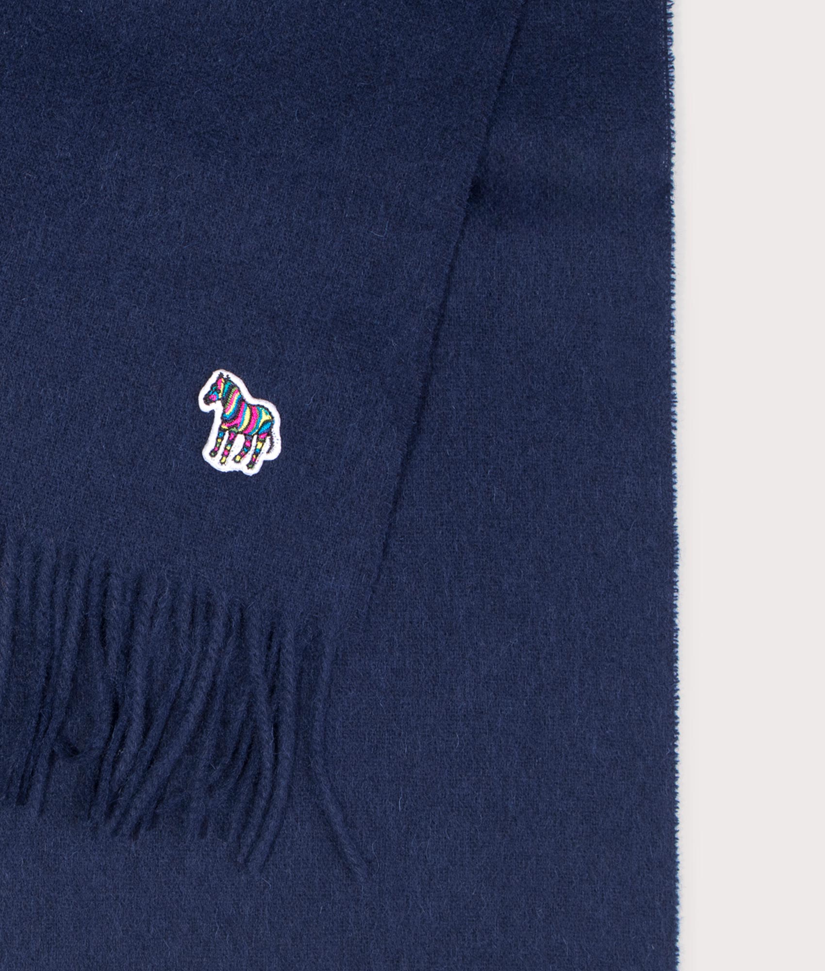 Zebra-Logo-Scarf-Navy-Blue-PS-Paul-Smith-EQVVS- Detail