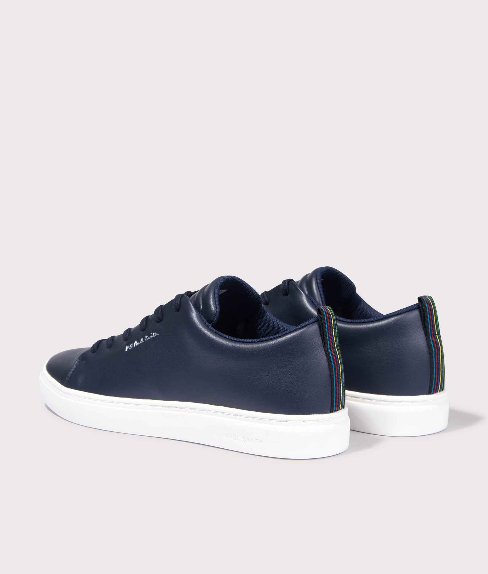 PS Paul Smith Lee Tape Trainers in Navy. Shot at EQVVS. Back shot.