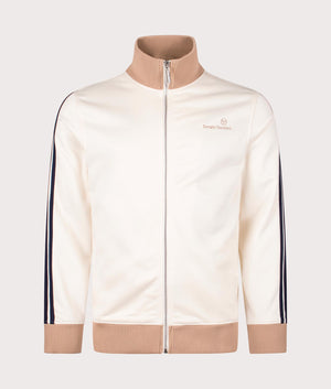 Adriano Track Top in Pearled Ivory by Sergio Tacchini. EQVVS Front Angle Shot.