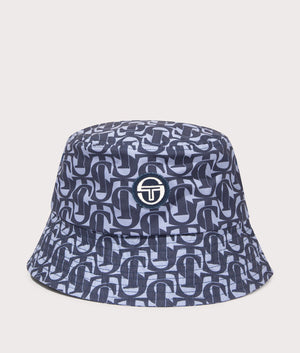 Rivers Bucket Hat in Maritime Blue by Sergio Tacchini. EQVVS Front Angle Shot.