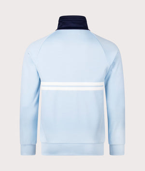 Dallas Track Top in Clear Sky by Sergio Tacchini. EQVVS Back Angle Shot.