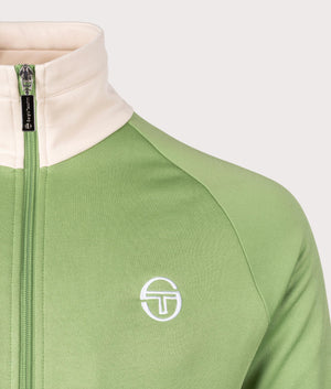 Dallas Track Top in Jade Green by Sergio Tacchini. EQVVS Detail Shot.