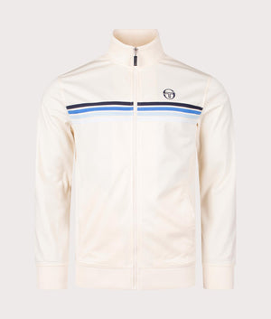 New Varena Track Top in Pearled Ivory by Sergio Tacchini. EQVVS Front Angle Shot.