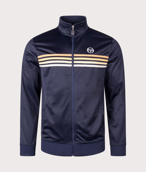 New Varena Track Top in Maritime Blue by Sergio Tacchini. EQVVS Front Angle Shot.
