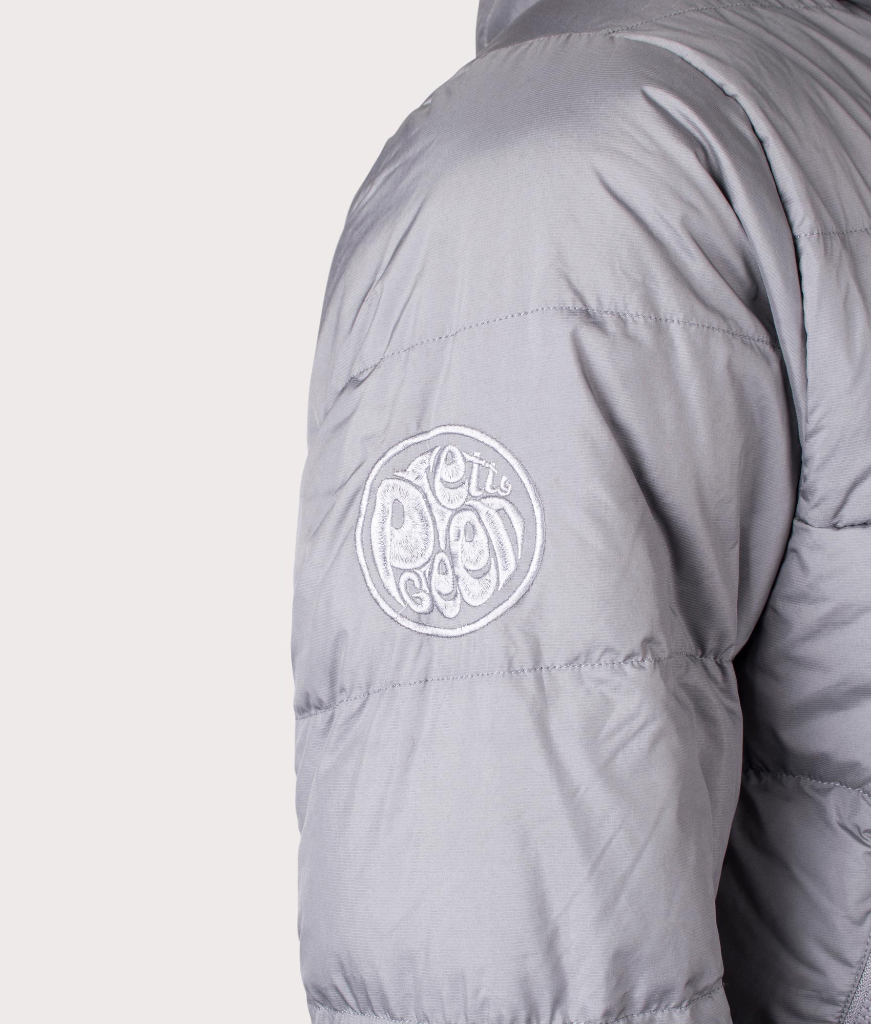 Pretty Green Cyclone Quilted Jacket in Grey at EQVVS