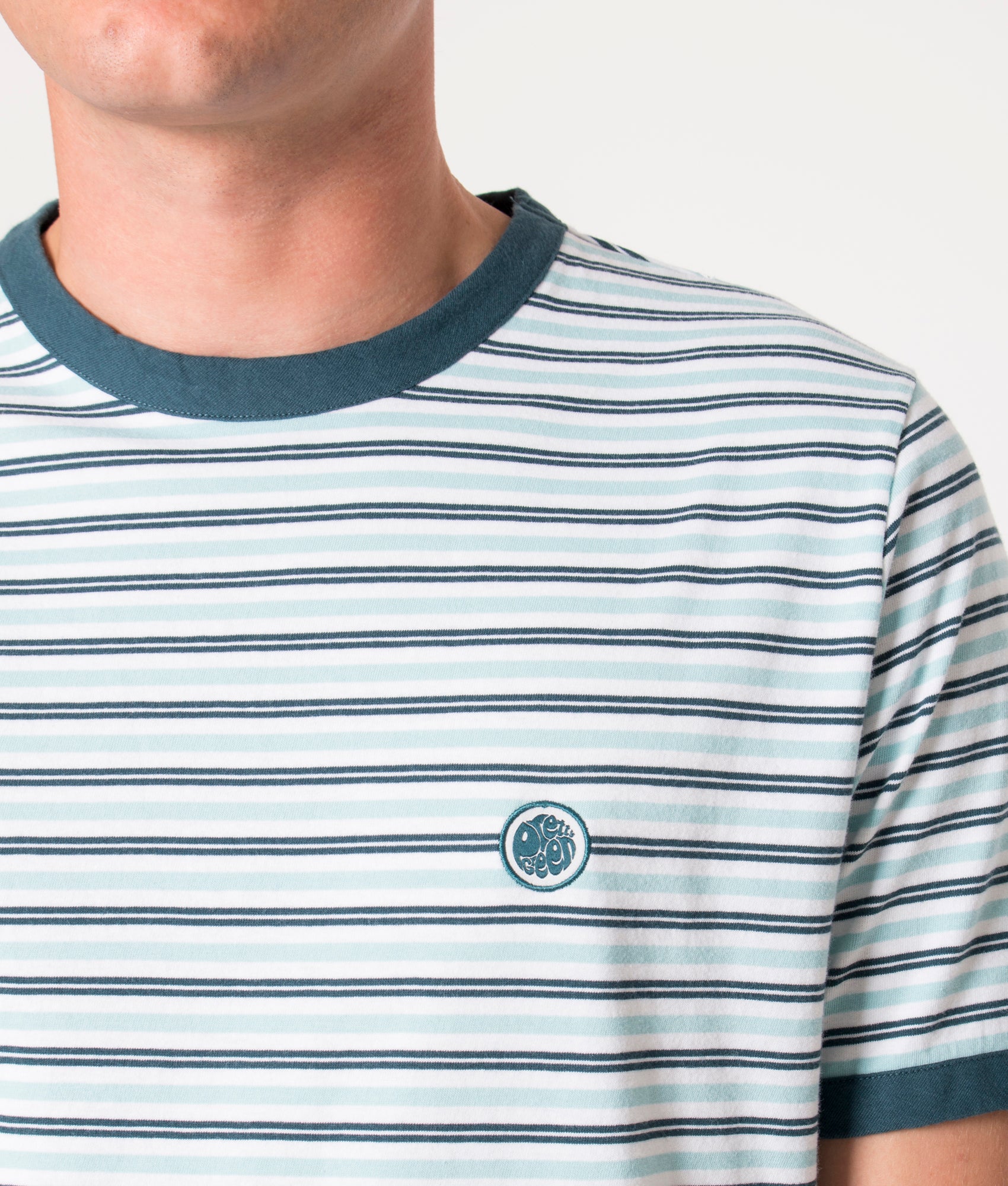 Slim-Fit-Ribera-Stripe-T-Shirt-Teal-Pretty-Green-EQVVS