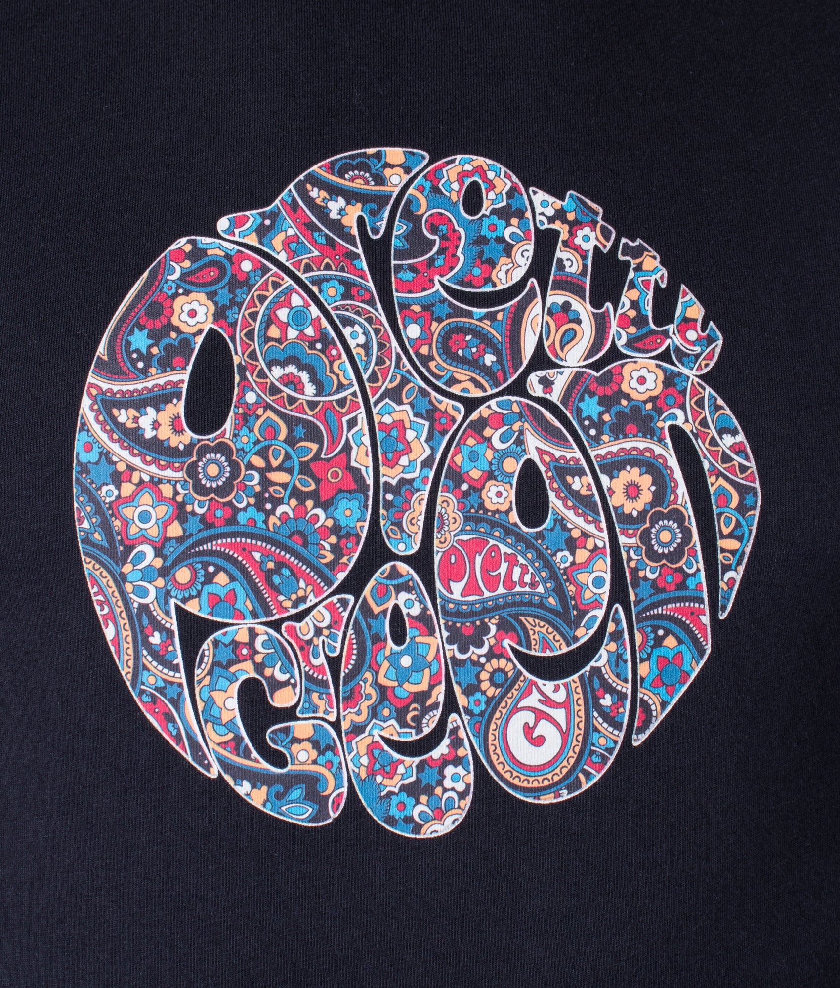 Wonderwall Paisley Print Logo T-Shirt