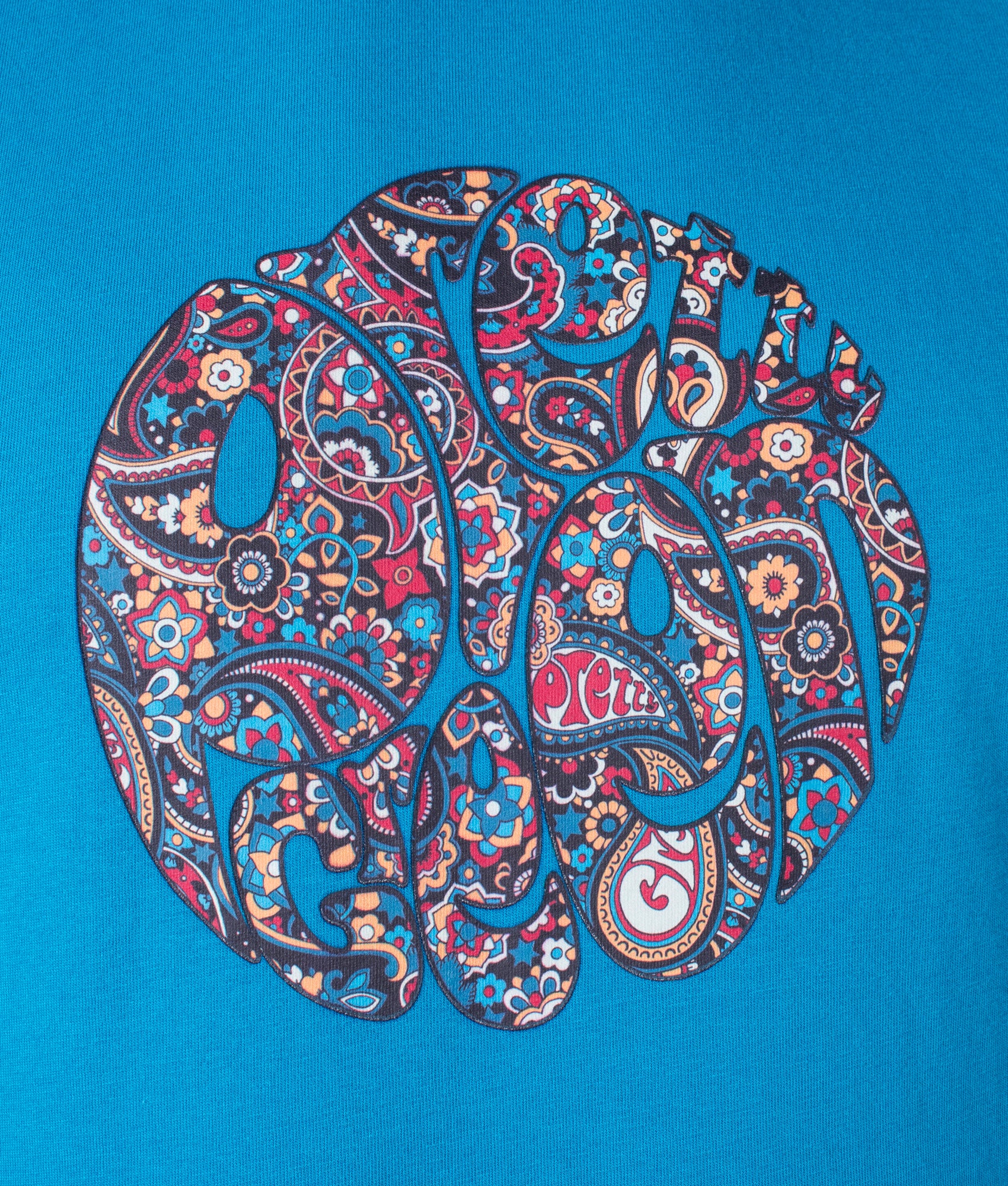 Wonderwall Paisley Print Logo T-Shirt