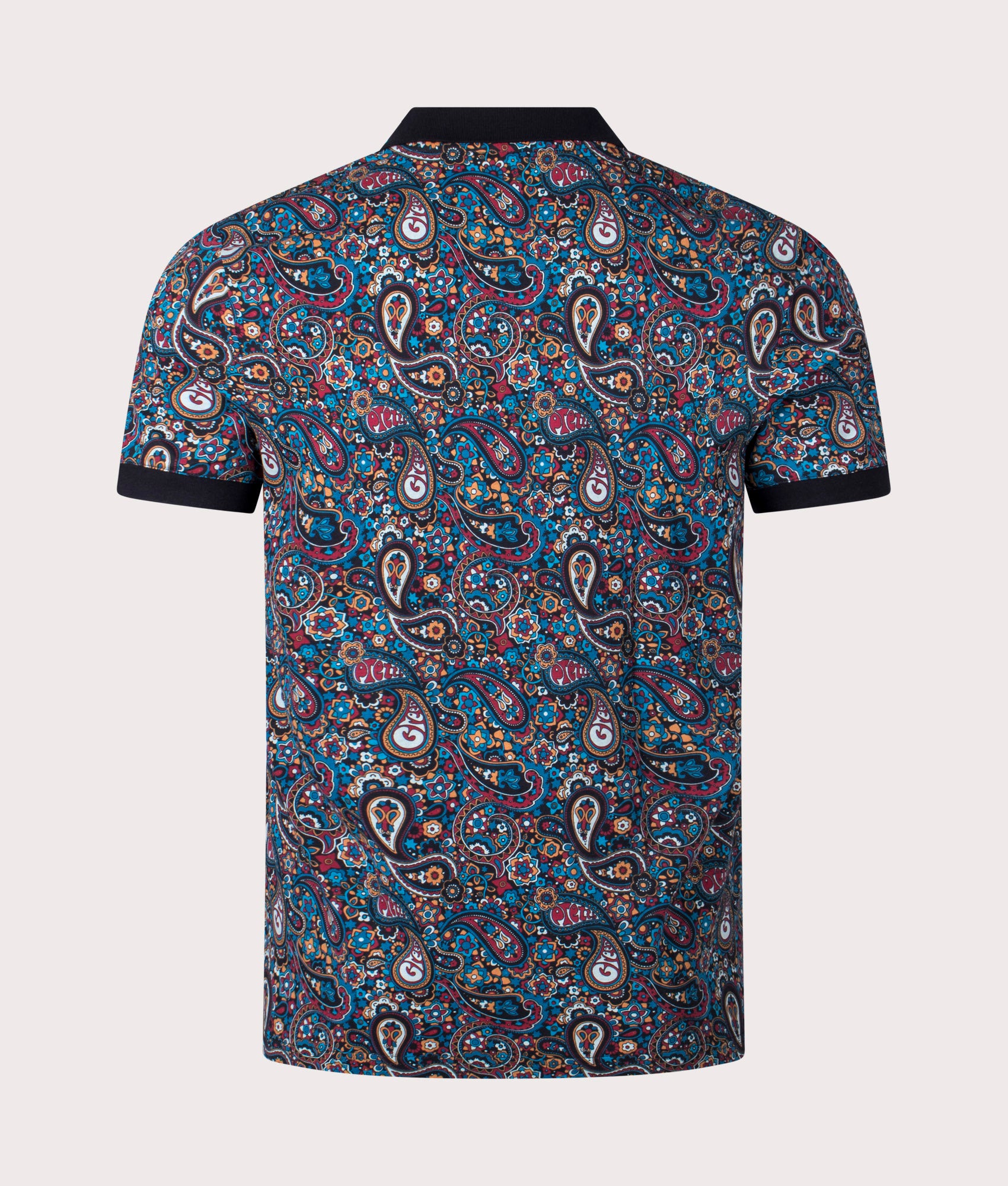 Wonderwall-Paisley-Polo-Shirt-Black-Pretty-Green-EQVVS-Front-Image