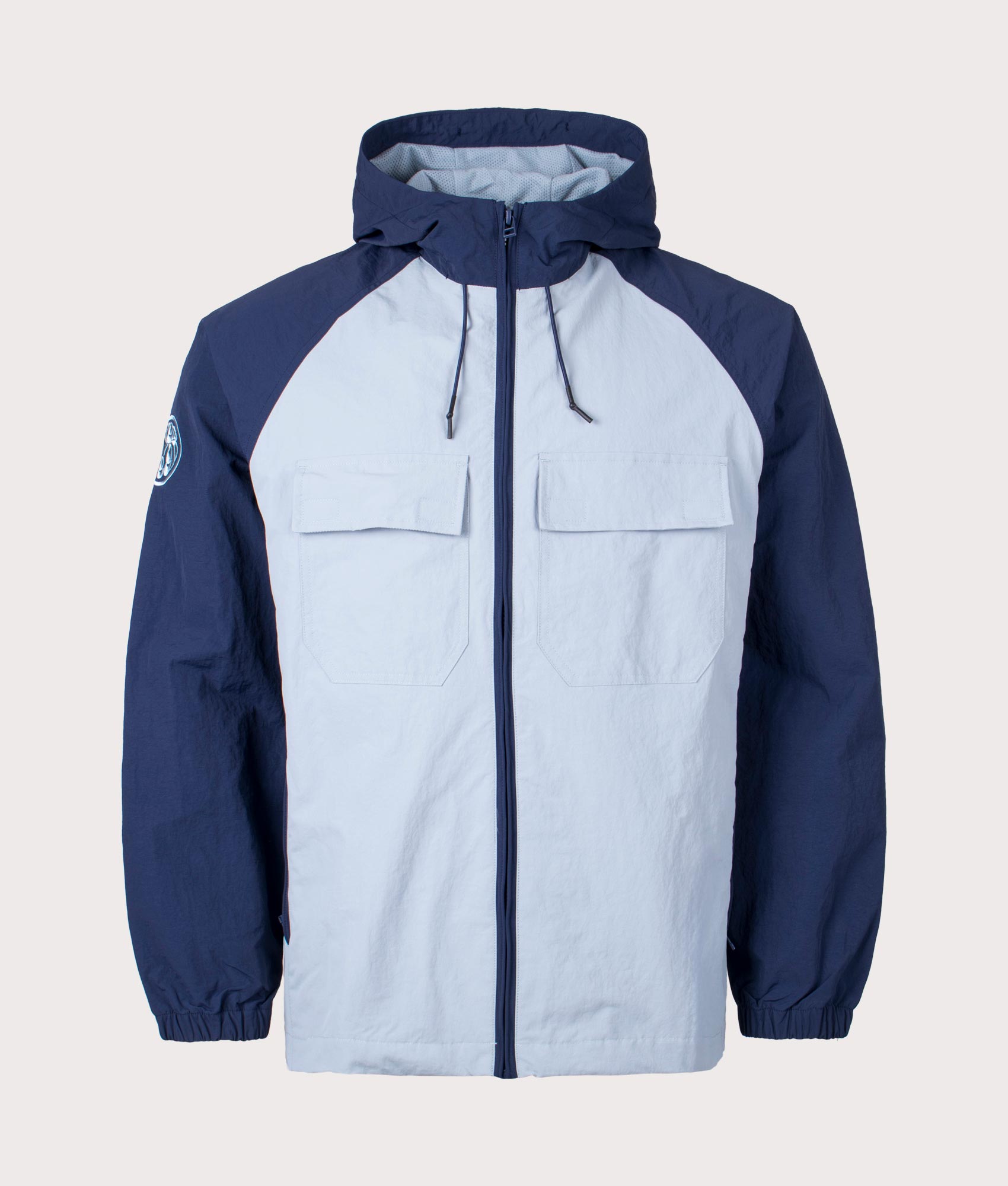 Pretty Green Prestleigh Colourblock Jacket in Blue Front Shot EQVVS