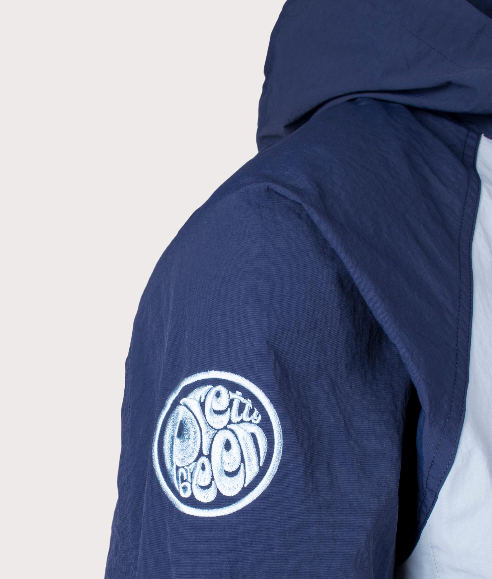 Pretty Green Prestleigh Colourblock Jacket in Blue Detail Shot EQVVS