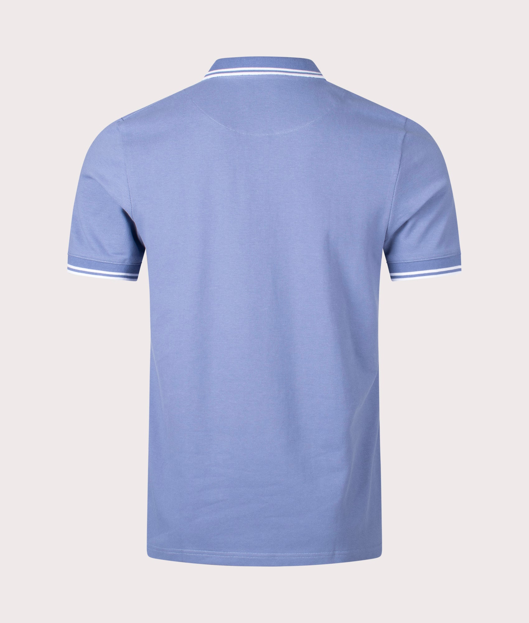 Pretty Green Barton Polo Shirt in Mid Blue back Shot EQVVS