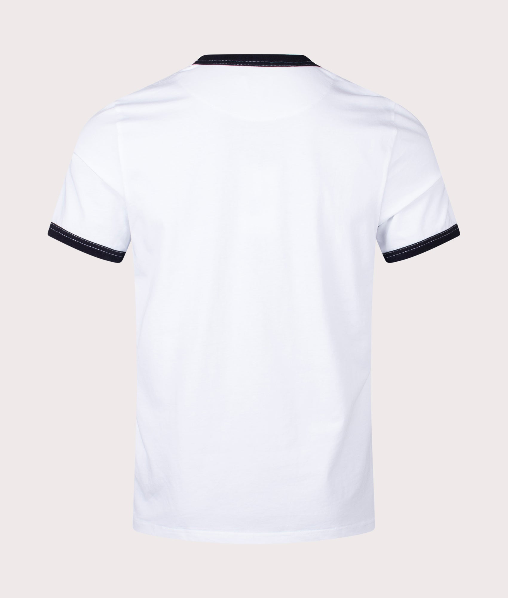 Pretty Green Epsilon Ringer T-Shirt in White Back Shot at EQVVS