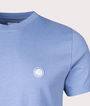 Pretty Green Mitchell T-Shirt Pale Blue Detail Shot EQVVS