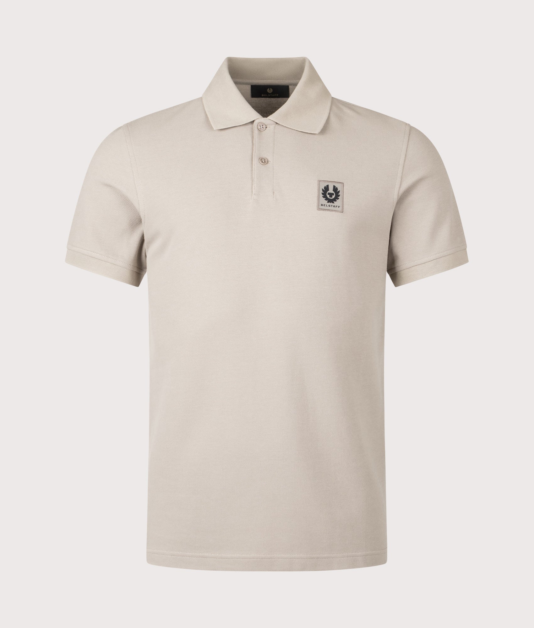 Belstaff Polo Shirt in Dark Sand | Belstaff | EQVVS | Front shot 