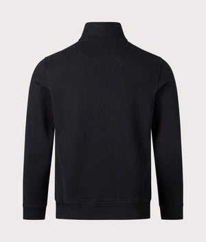 Belstaff Quarter Zip Sweatshirt in Black. EQVVS Back Angle Shot.