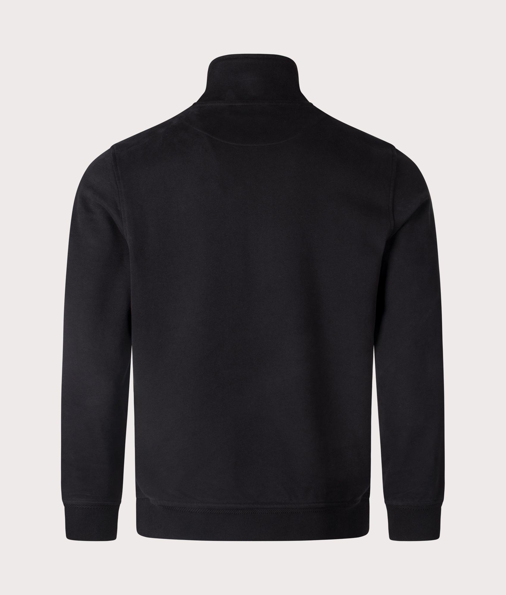 Belstaff Quarter Zip Sweatshirt in Black, 100% Cotton. Back shot