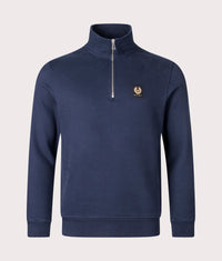 Belstaff Quarter Zip Sweatshirt: Dark Ink 
