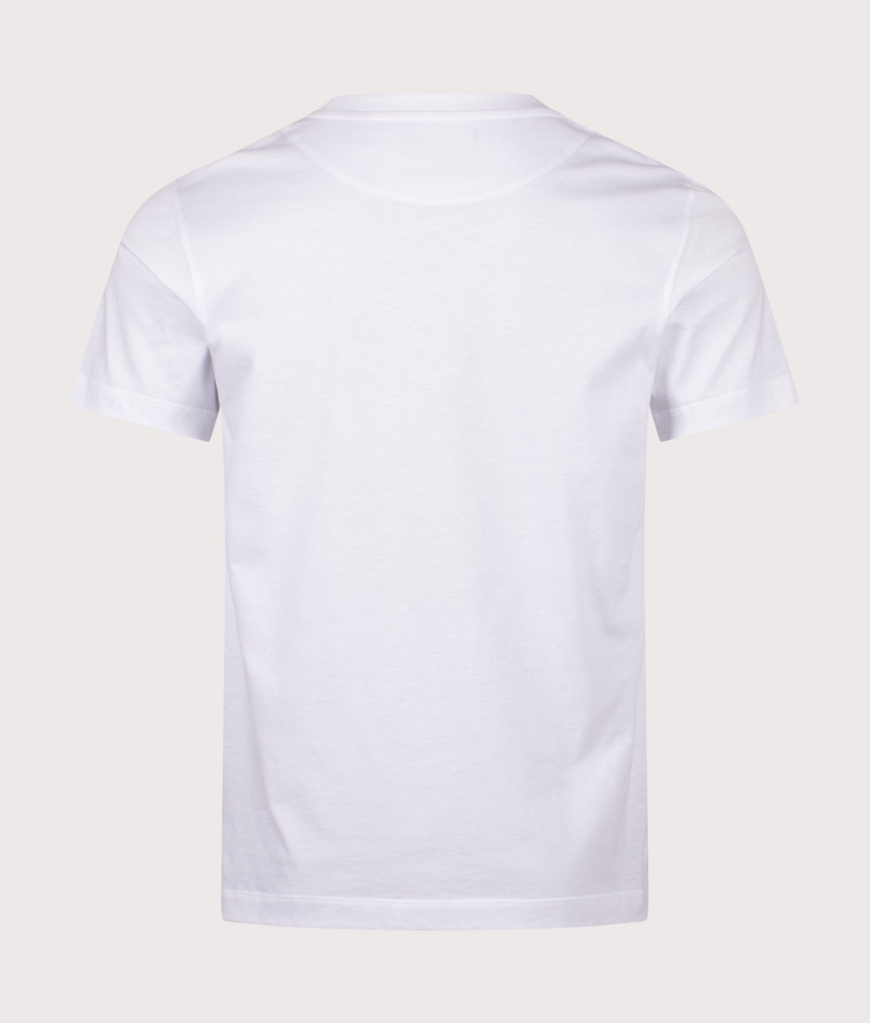 Belstaff Steel T-Shirt in White at EQVVS Menswear. Back shot.