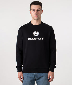  Belstaff-Signature-Crewneck-Sweatshirt-Black/Off-White-Belstaff-EQVVS-Front-Model-Shot