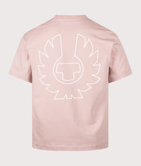 Relaxed Fit Border T-Shirt: Dusk Pink 
