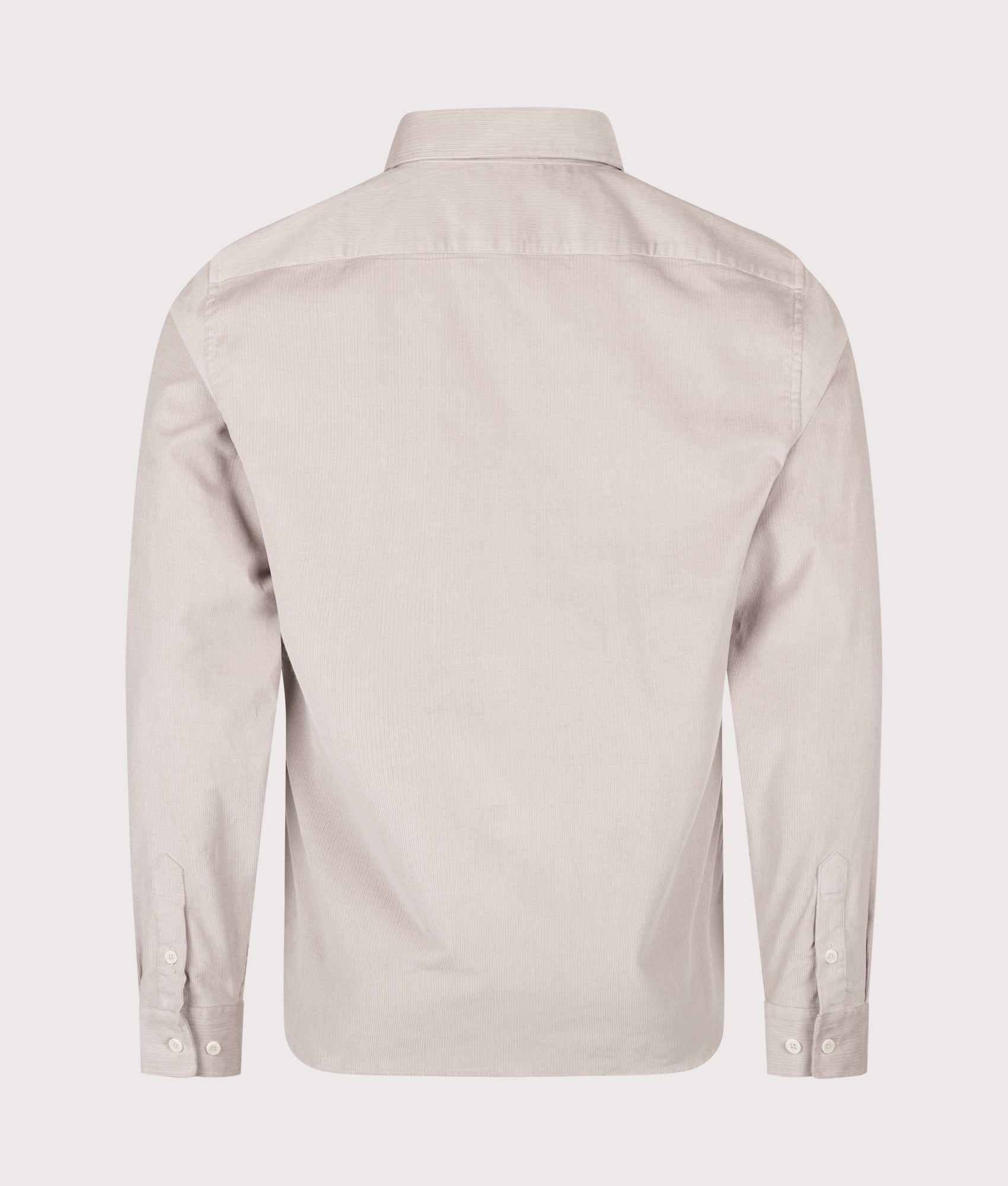 Belstaff Regular Fit Street Shirt in Concrete at EQVVS Menswear. Back shot.