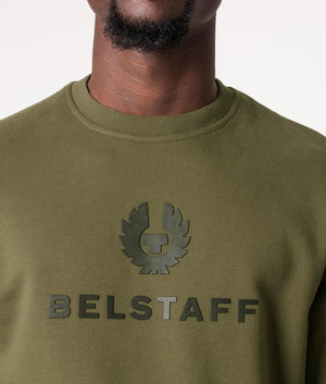 Belstaff-Signature-Crewneck-Sweatshirt-True-Olive-Belstaff-EQVVS