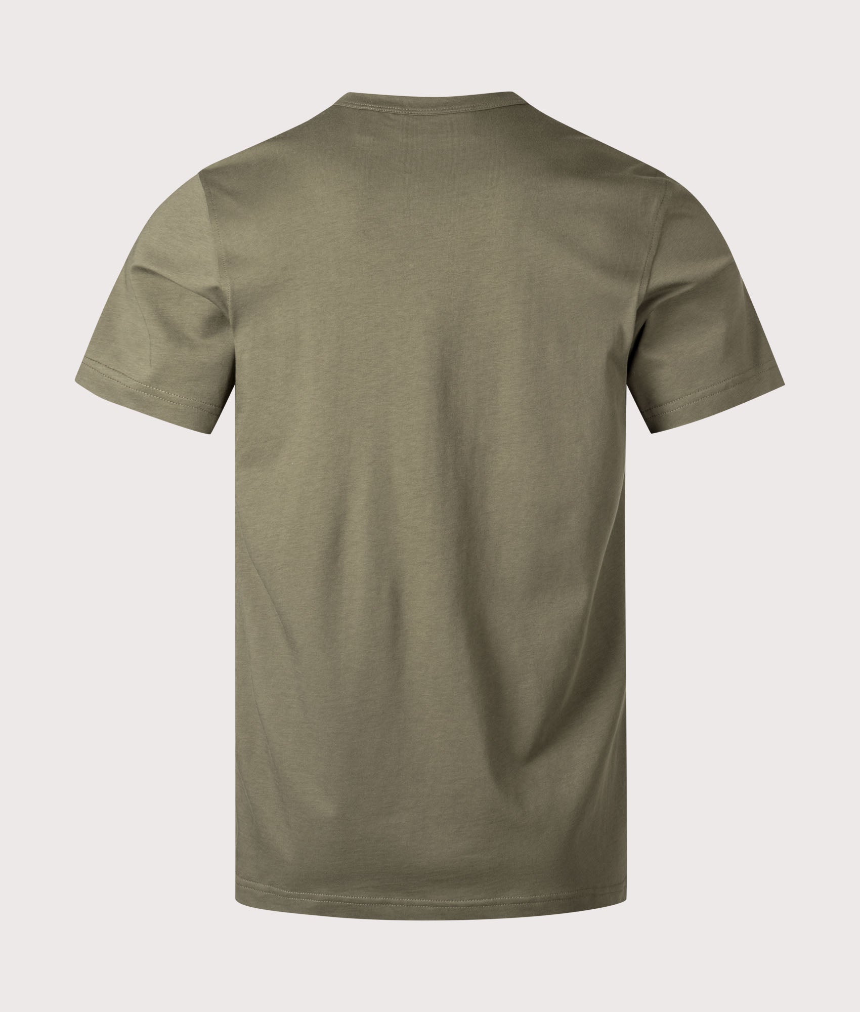 Belstaff T-Shirt in True Olive at EQVVS Menswear. Back shot.
