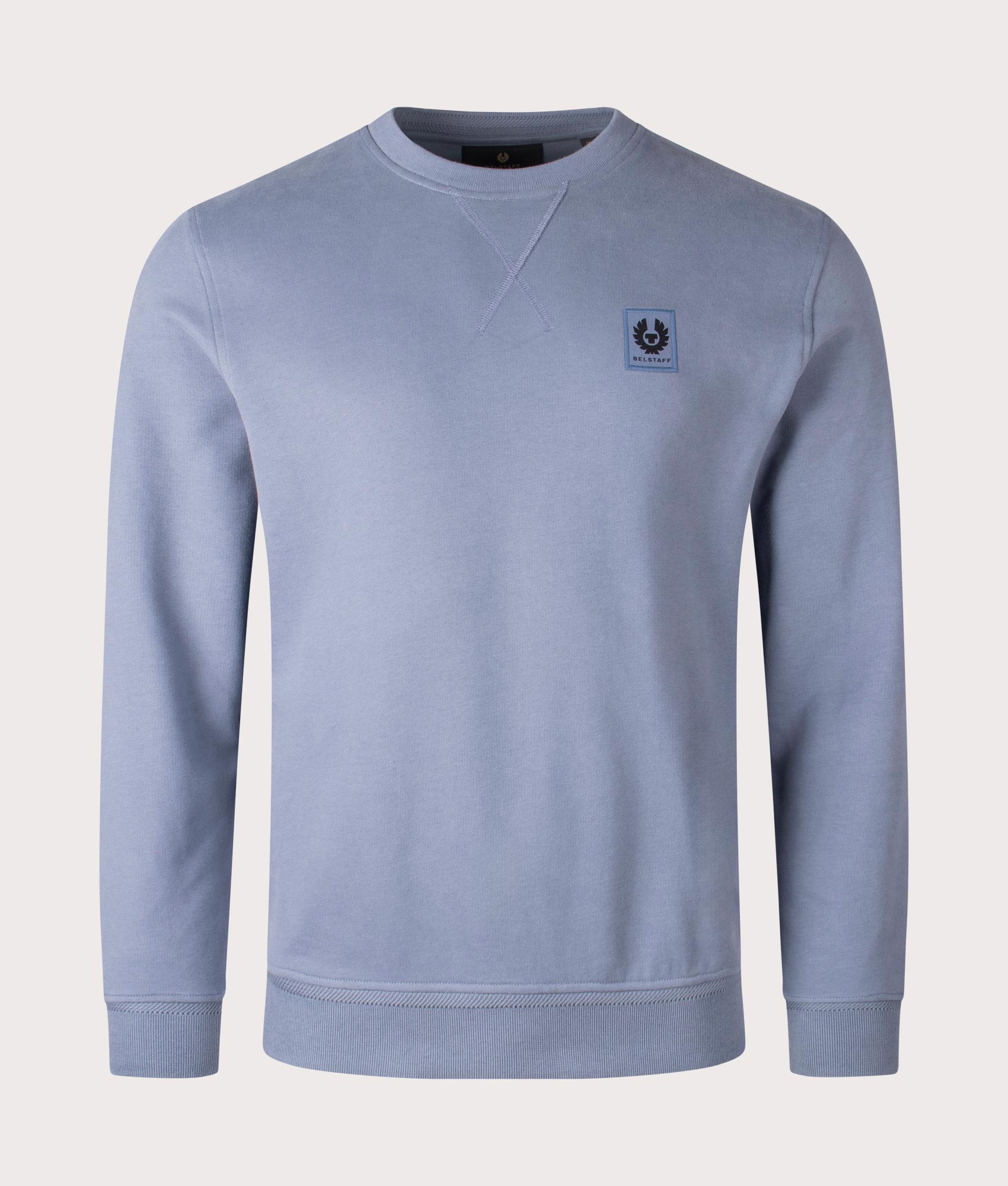 Belstaff Sweatshirt in Blue Flint, 100% Cotton. At EQVVS Menswear. Front detail shot