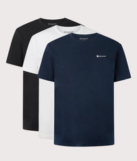 Regular Fit 3 Pack T-Shirt: Black/Dark Ink/White 