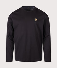 Regular Fit Belstaff Long Sleeved T-Shirt: Black 