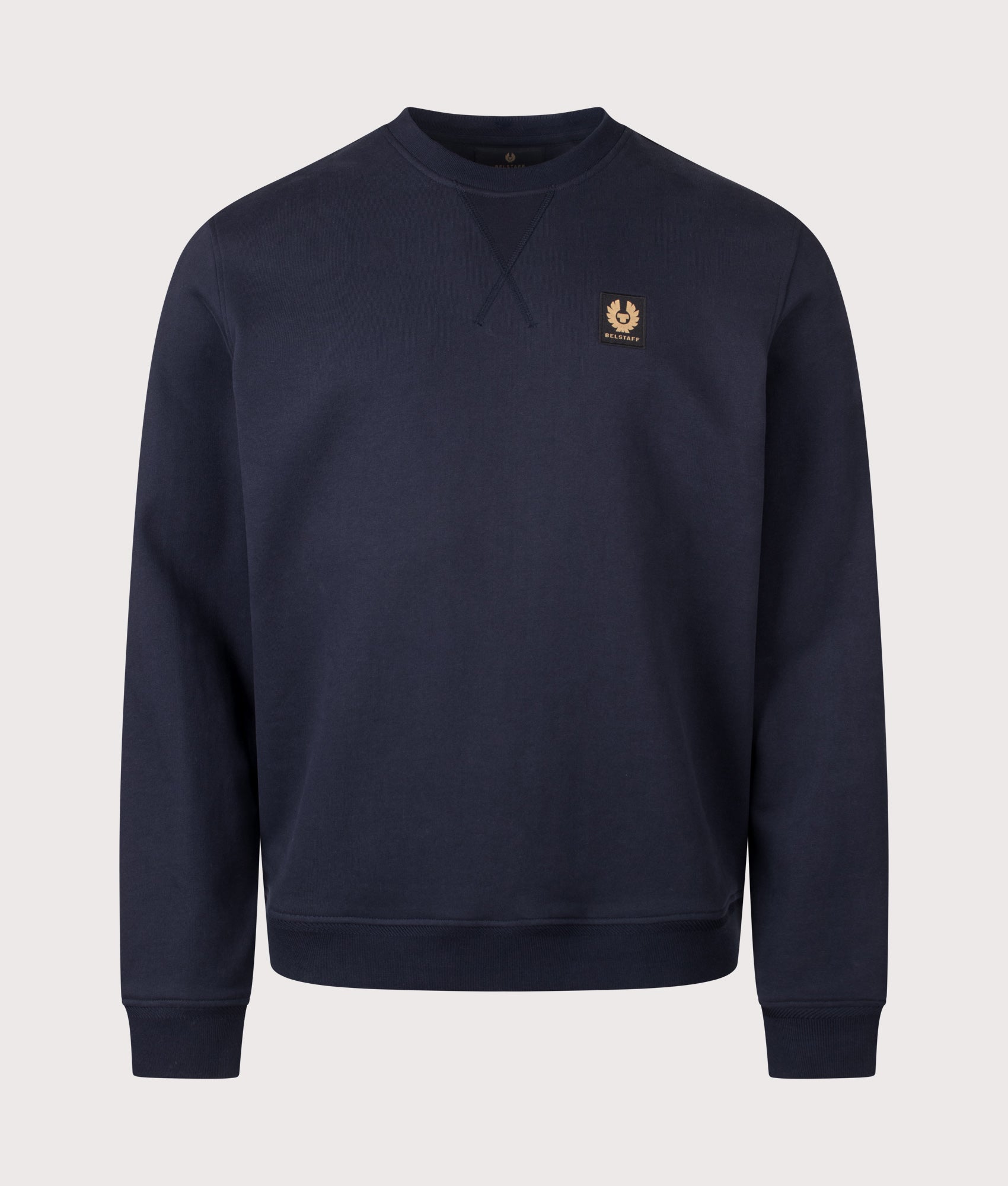 Belstaff Regular Fit Belstaff Sweatshirt in Dark Ink at EQVVS Menswear. Front shot.