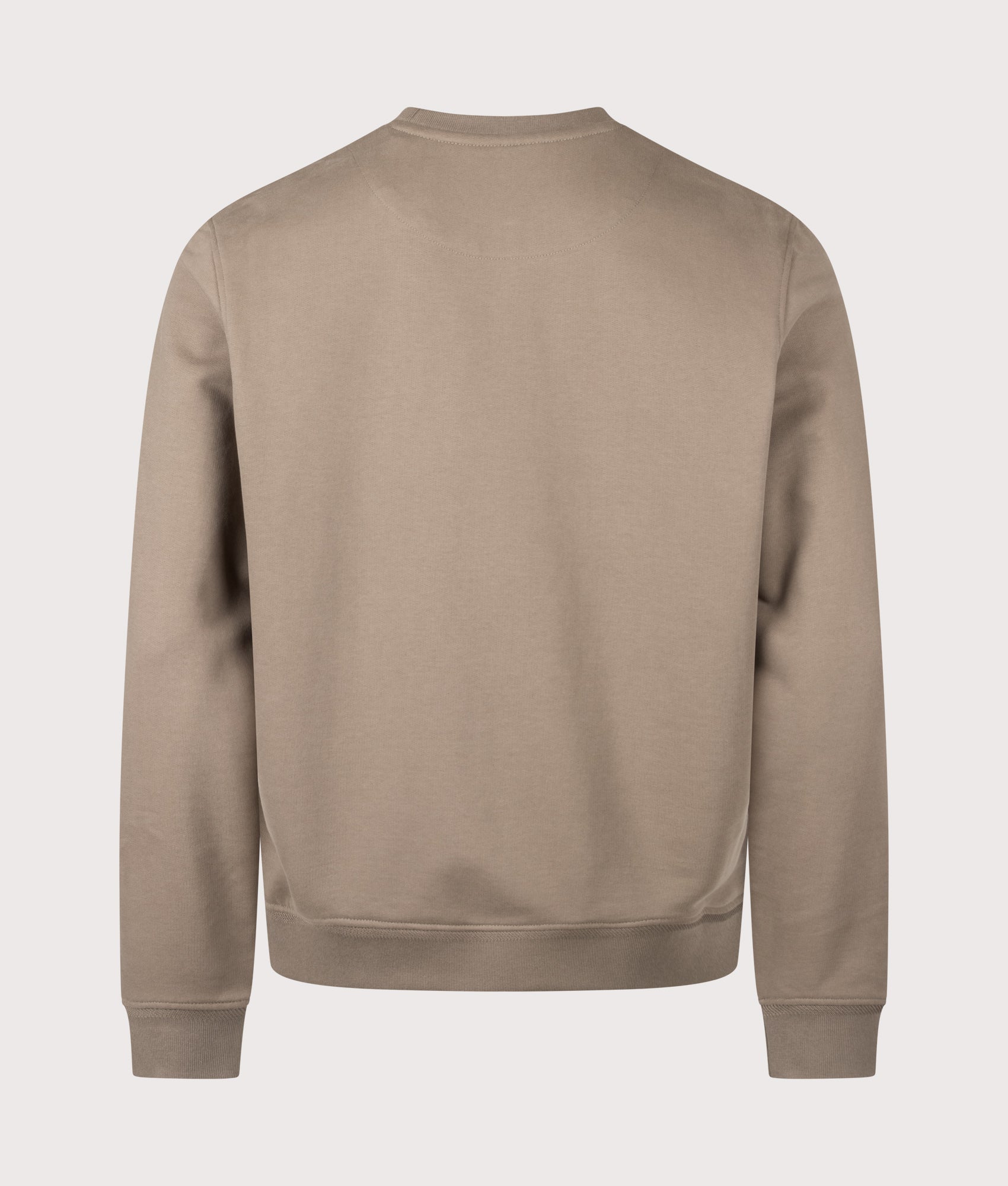Belstaff Regular Fit Belstaff Sweatshirt in Dusty Taupe at EQVVS Menswear. Back shot.