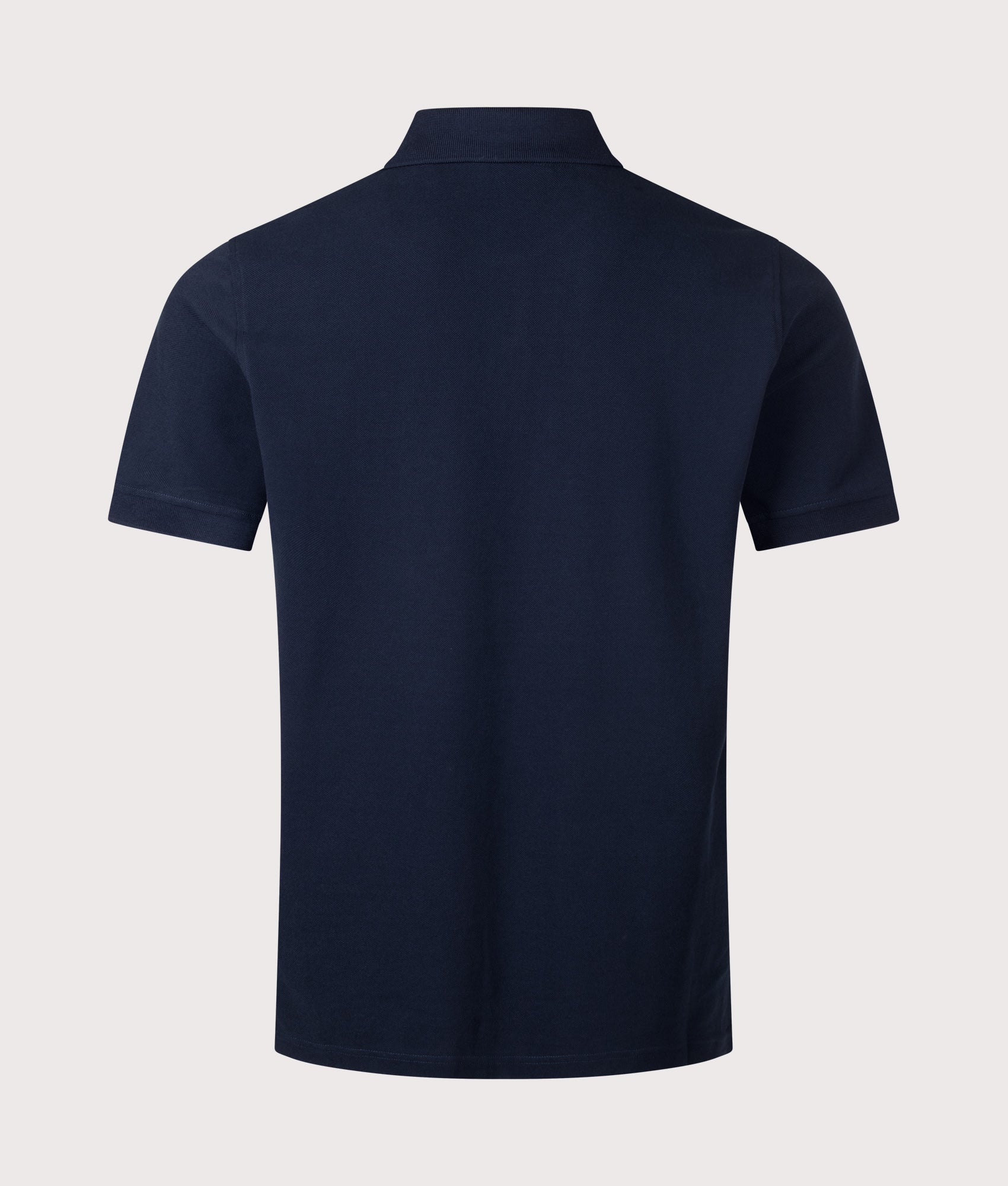 Belstaff Regular Fit Belstaff Polo Shirt in Dark Ink at EQVVS Menswear. Back shot.
