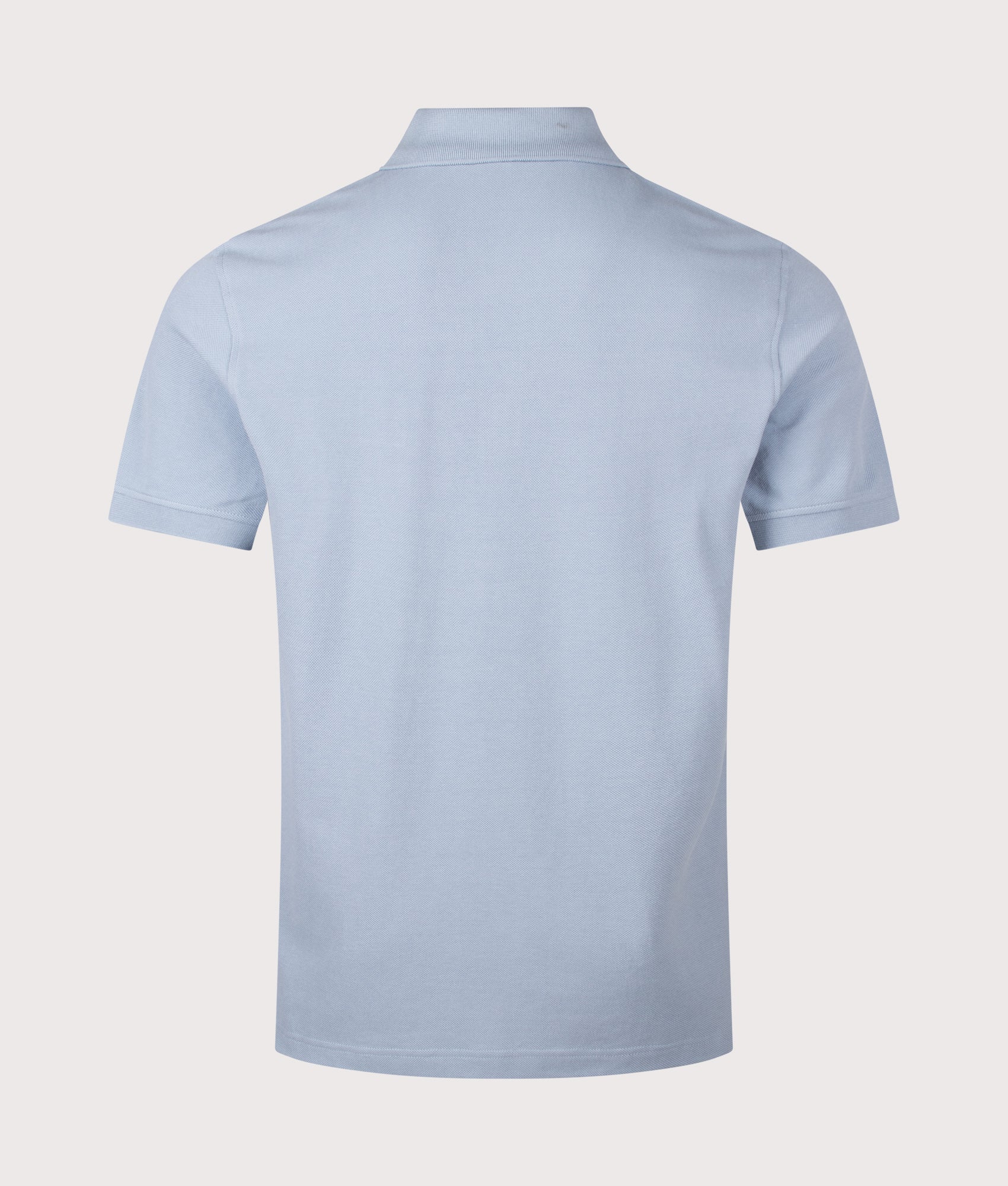 Belstaff Regular Fit Belstaff Polo Shirt in Mist Blue at EQVVS Menswear. Back shot.