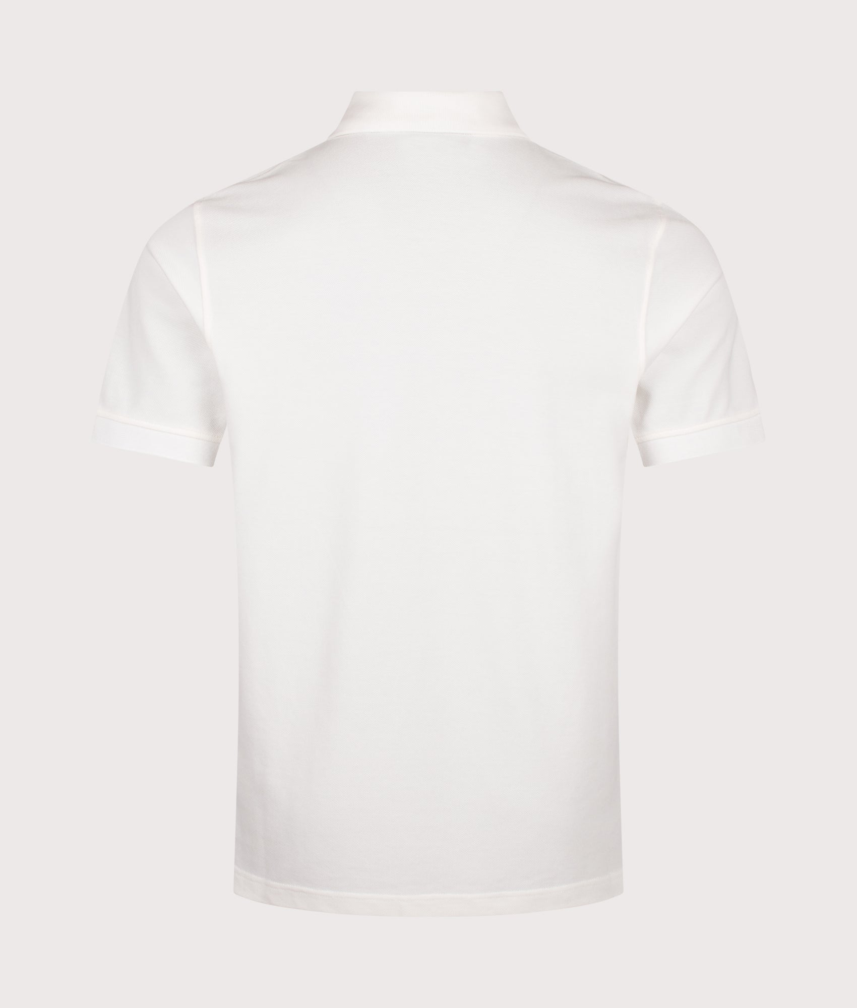 Belstaff Regular Fit Belstaff Polo Shirt in White at EQVVS Menswear. Back shot.