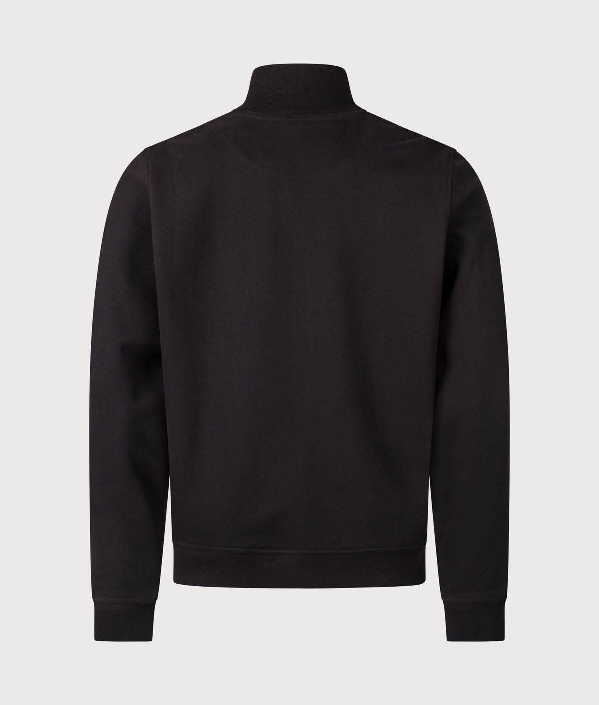 Belstaff Regular Fit Belstaff Full Zip Sweatshirt in Black at EQVVS Menswear. Back shot.