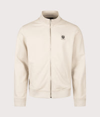 Regular Fit Belstaff Full Zip Sweatshirt: Pale Stone 