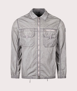 Lander Overshirt in Charcoal Grey by Belstaff. EQVVS Front Angle Shot.