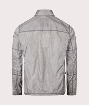 Lander Overshirt in Charcoal Grey by Belstaff. EQVVS Back Angle Shot.