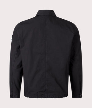 Beltaff gulley overshirt in black Back shot by EQVVS