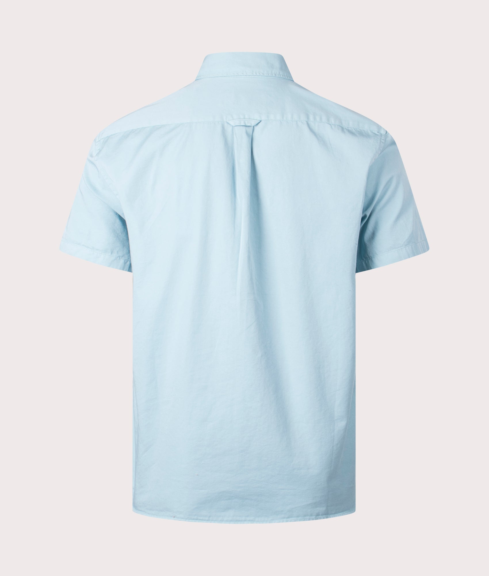 Belstaff Scale Short Sleeve Shirt in Skyline blue back shot by EQVVS
