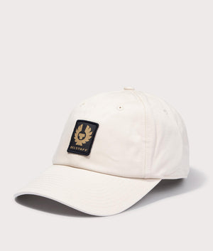 Belstaff Phoenix Logo Cap with patch logo in shell side front shot at EQVVS