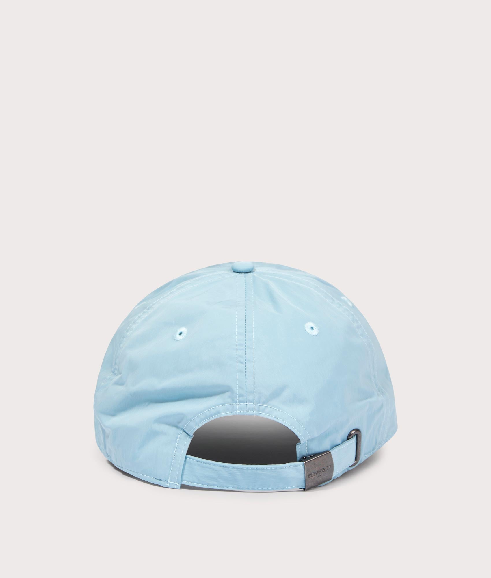 Phoenix Patch Cap in Skyline Blue by Belstaff. EQVVS Back Angle Shot.